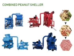 Combined peanut cleaning and shelling machine