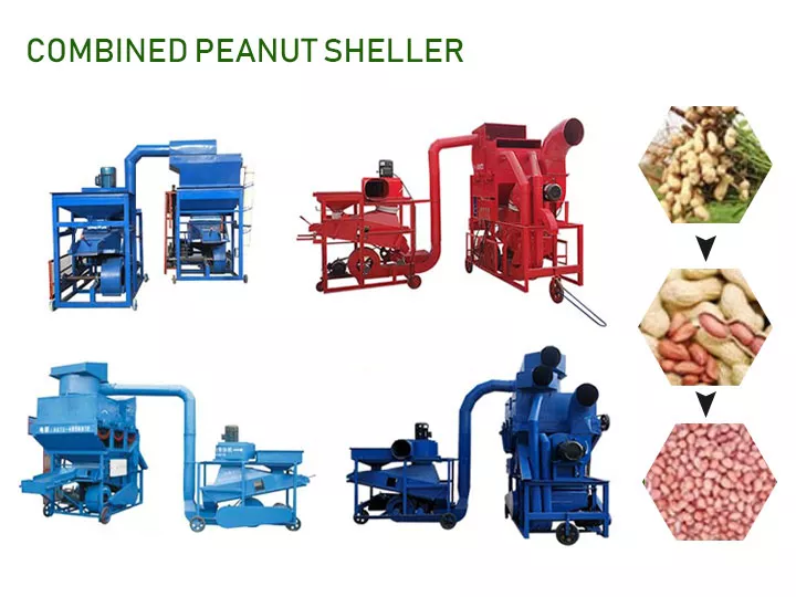 Combined Peanut Cleaning And Shelling Machine