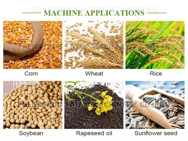 Applications des machines de séchage des grains