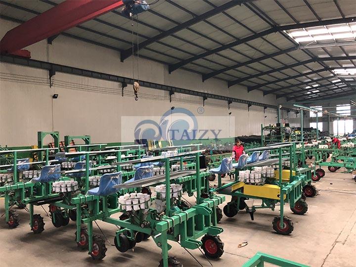 We sold 10 sets vegetable transplanting machine to the United States
