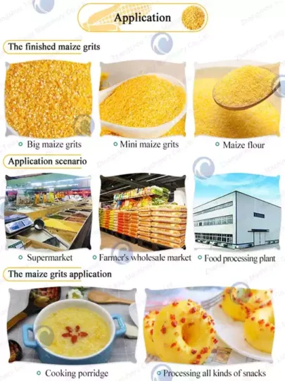 Applications de la machine de fabrication de gruau de maïs