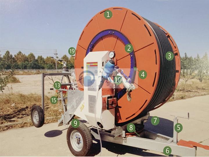 Farm Use Agricultural Hose Reel Irrigation System Water Turbine Drive Large Spray  Gun - China Sprayer Gun, Sprinkler System