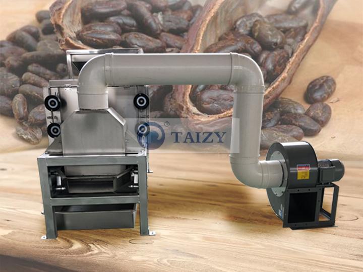 Cocoa bean peeling machine | roasted cocoa peeling machine