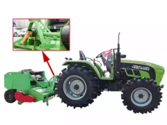 colheitadeira de palha redonda e máquina enfardadeira com trator