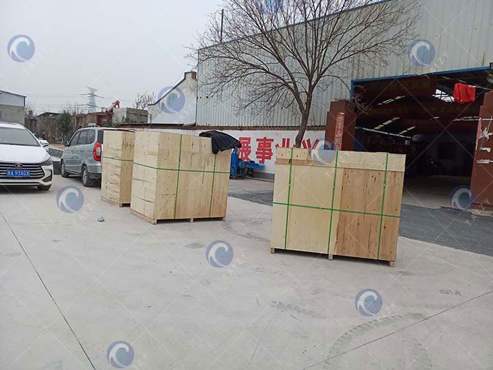 Embalaje en caja de madera de la sembradora de arroz