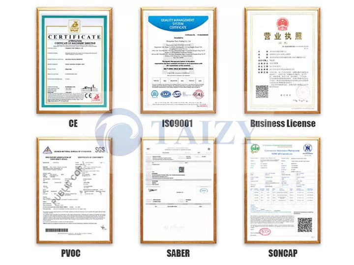 Certificados e honras de Taizy