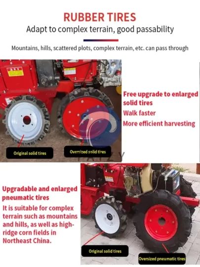 corn harvesting machine tire details