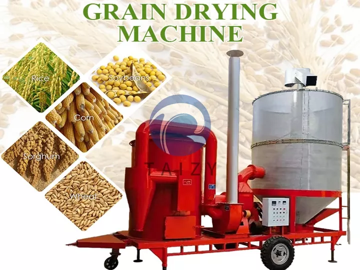 Máquina secadora de granos móvil