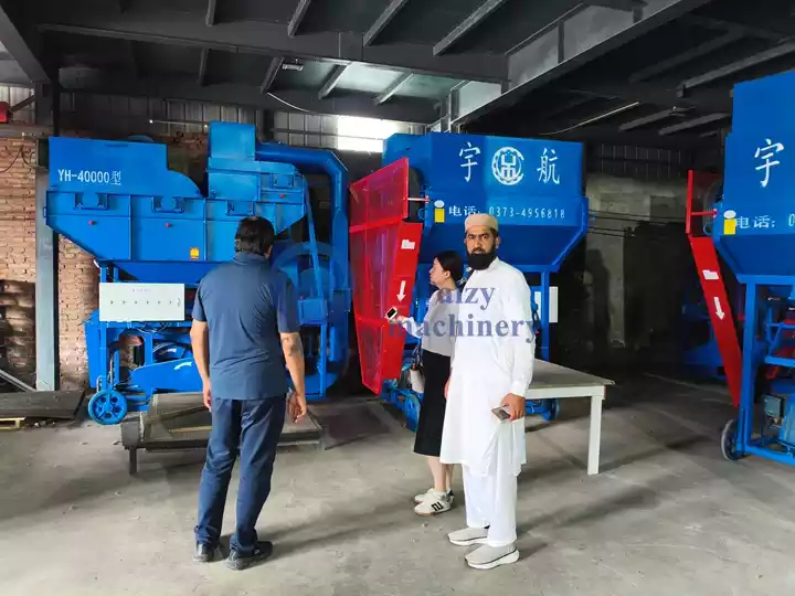 combined peanut sheller customer visit