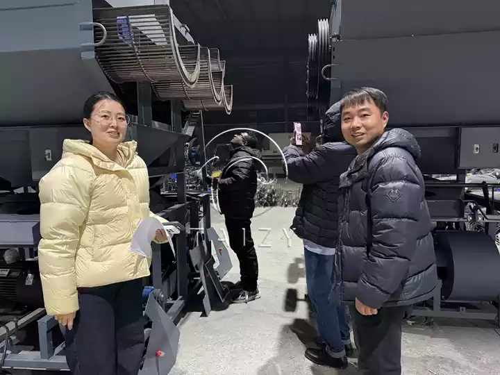 automatic peanut sheller customer visit