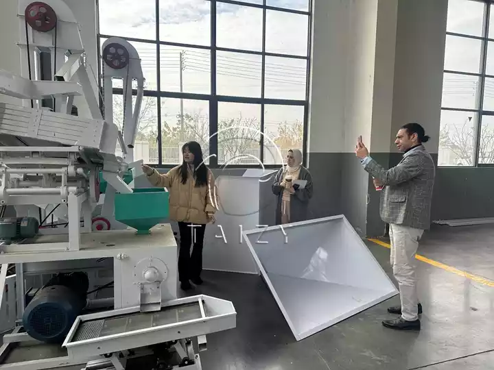 white rice processing line