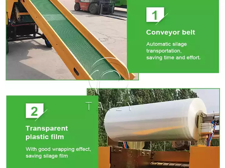 conveyor belt and plastic film