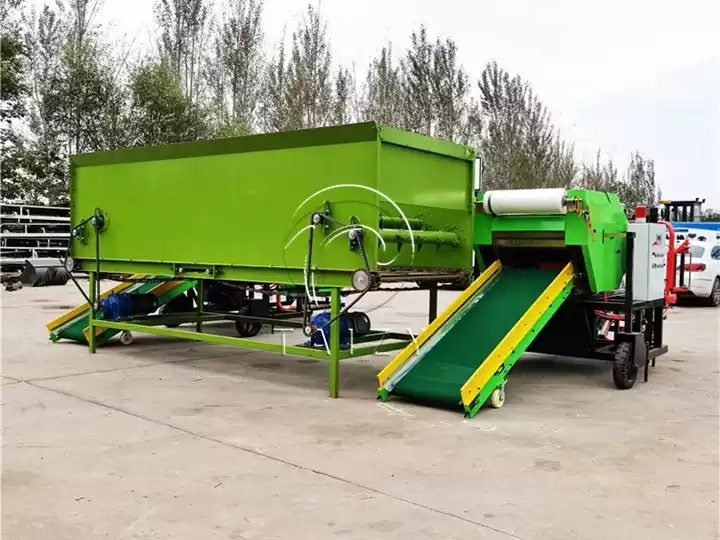 อุปกรณ์บีบอัดฟางหมัก